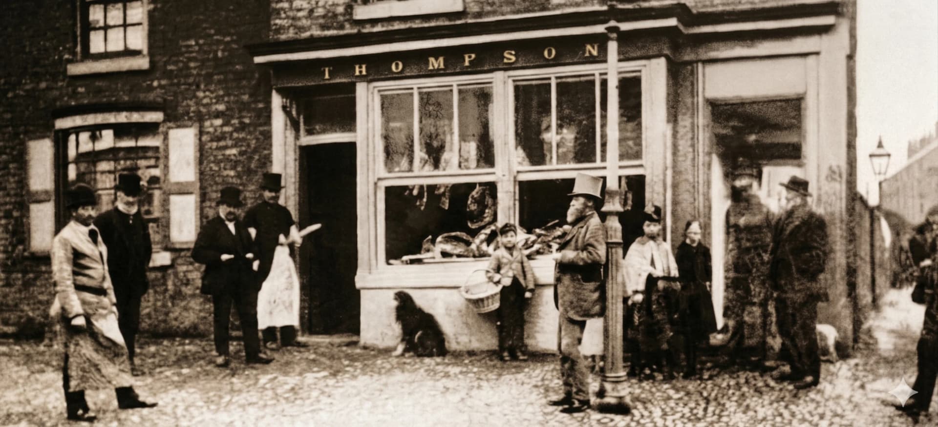 Thompson Butchers shop front, Northallerton - established 1890
